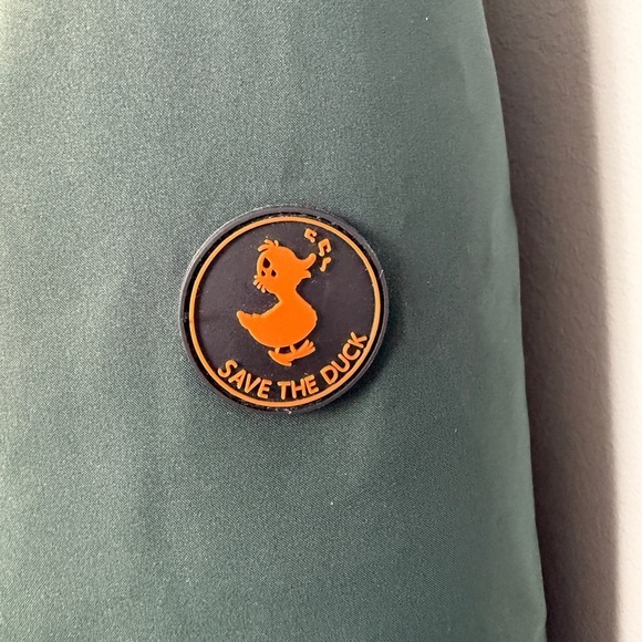 EUC Save the Duck rainy Matty jacket. Green black size 3 (Large) - Picture 2 of 10